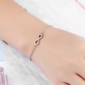 Charms Bow-Knot Shape Korean Silver Minimal Stainless Steel Womens Bracelet.