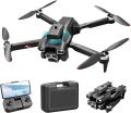 Drone 4K HD 3 Camera ESC Obstacle Avoidance Brushless Motor Foldable Drone - Black with Laser Sensor p. 
