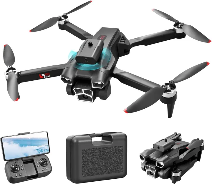 Tripple%204k%20Camera%20Drone%20ESC%20Obstacle%20Avoidance%20Brushless%20Motor%20Foldable%20Drone%20-%20Black%20with%20Laser%20Sensor%20m%20-%20Image%203