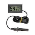 Professional Mini Probe Digital LCD Thermometer Hygrometer Humidity Temperature Meter Indoor Digital LCD Display White Black. 