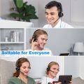 New Bee USB Headset with Mic Mute for PC 3.5mm Business Headphones with Rotatable Microphone Noise Cancelling for Call Center.