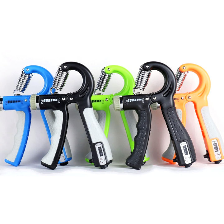 Adjustable Power Exercise Gripper Strengthener Hand Grip with Counter  5kg to 60kg Presser 1 pc