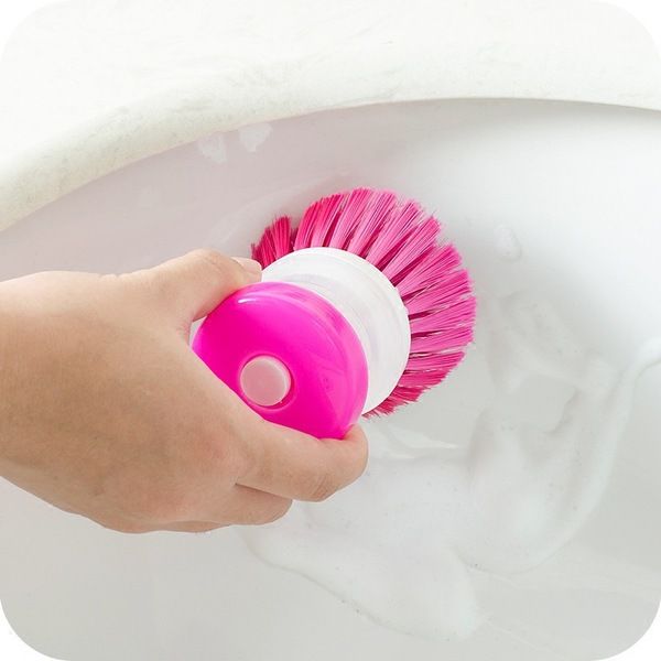 Kitchen Dispense Soap Water Dish Cleaning Brush Creative Washing for Regular Cleaning