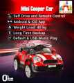 Ride On Mini Cooper Car Both Remote Control & Manual Drive for Kids for 2-8 years. 