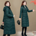 Winter Jacket Women X-long Thicken Down Coat with A Hood Straight Elegant Outerwear 2023 Korean Fashion Female Parkas. 