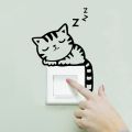 Cat  Removable Vinyl Notebook Toilet Switch Stickers Wall Decal. 
