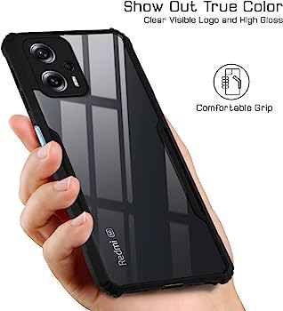 For Xiaomi Redmi K50i Xunddu Shockproof TPU Bumper Clear Acrylic Mobile Phone Case Back Cover