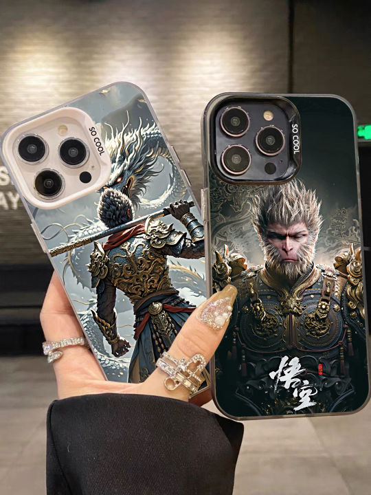 Olige  Case  For iPhone 7 8 11 12 13 14 15 Pro Max 7 8 14 15 Plus New Cool Black Myth: Wukong Phone Case Back Cover