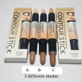 Professional 2 in 1 Highlighter Contour Stick Concealer Contouring Shade and Highlighter, Easy-to-Blend Formula, for a Defined and Chiseled Look, Light/Medium (Countour Stick)_Kiss Beauty Contour Stick.