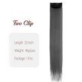 Synthetic 1 PC Colored 2Clips in Hair Extension Straight Hairpieces Pink Purple Green Natural Hair Extension Hair Pieces.