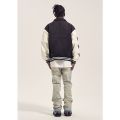 Embroidered letter varsity jacket vintage PU leather sleeve baseball jacket streetwear y2k luxury men winter jacket. 