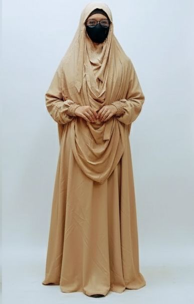 khimar Big size Bat Sleeve Hooded, Muslim Women Prayer hijab Full cover Face Islamic Clothing
