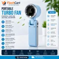 Turbo Fan Handheld Rechargeable Fan Portable Mini Hand Fan USB Rechargeable Foldable Hanging Neck Fan -Multicolor.