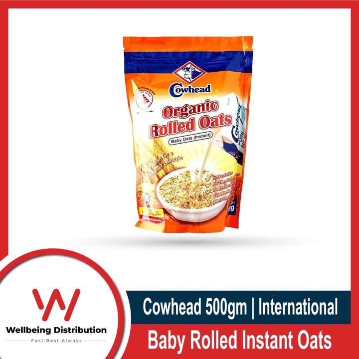 Cowhead Organic Baby Rolled Instant Oats - 500 gm