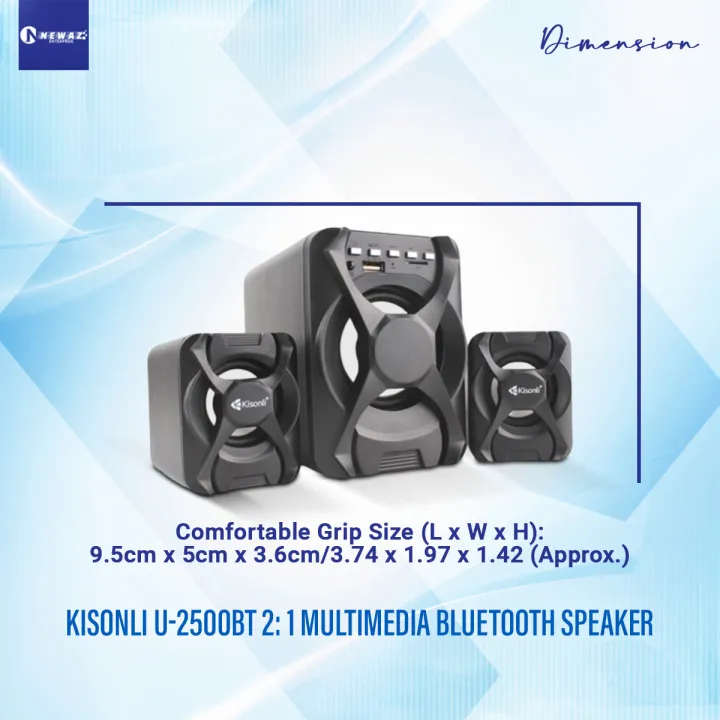 Kisonli U-2500bt 2: 1 Multimedia Bluetooth Speaker Desktop Laptop Home Speaker - Emphasizing Value - Image 4
