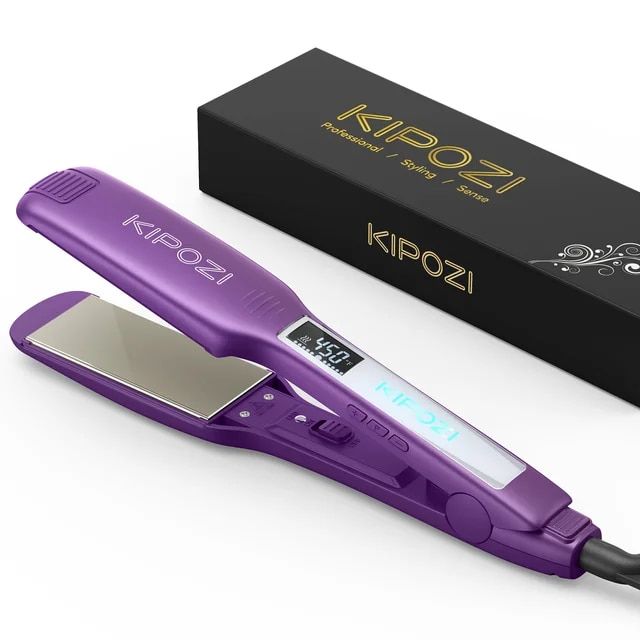 KIPOZI%20Professional%20Hair%20Straightener%20Titanium%20Flat%20Iron%20with%20Digital%20LCD%20Display%20Dual%20Voltage%20Instant%20Heating%20Curling%20Iron%20-%20Image%207