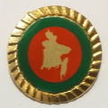 Bangladesh flag and map badge. 