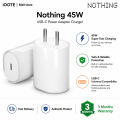 Nothing 45W USB-C Power Adapter Charger Compatible for Cmf Nothing Phone | 3 Months Warranty.