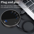 USB Conference Speaker Microphone Bluetooth 360° Omnidirectional Mic Speakerphone Volume Mute Control for Notebook Mobile Phone. 