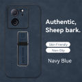 lthmy for Xiaomi 13T case hard shockproof PU leather cellphone back cover phone casing Bracket Holder.