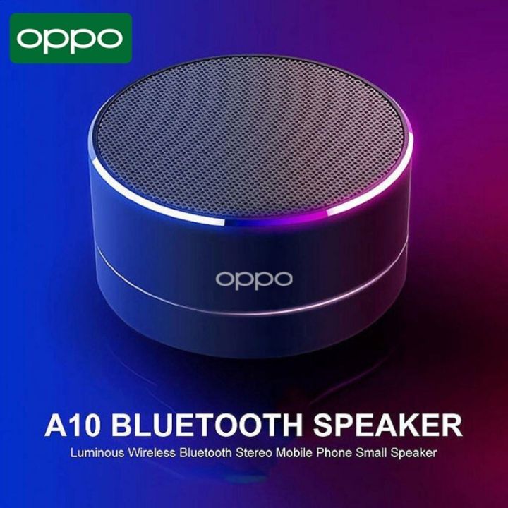 【Ready Stock+FREE Shipping+COD 】OPPO-A10 Wireless Bluetooth Audio Mobile Phone Subwoofer Mini Card Computer Outdoor Portable Sound Box Lock and Load Spray High