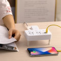 Socket Converter Multi-Functional Smart Power Strip Multi-Plug USB Wireless Extension Power Strip Plug Board Power Supply Student Dormitory Safety One-to-Multi-Plug Converter with Switch Ultra-Thin Conversion Plug. 