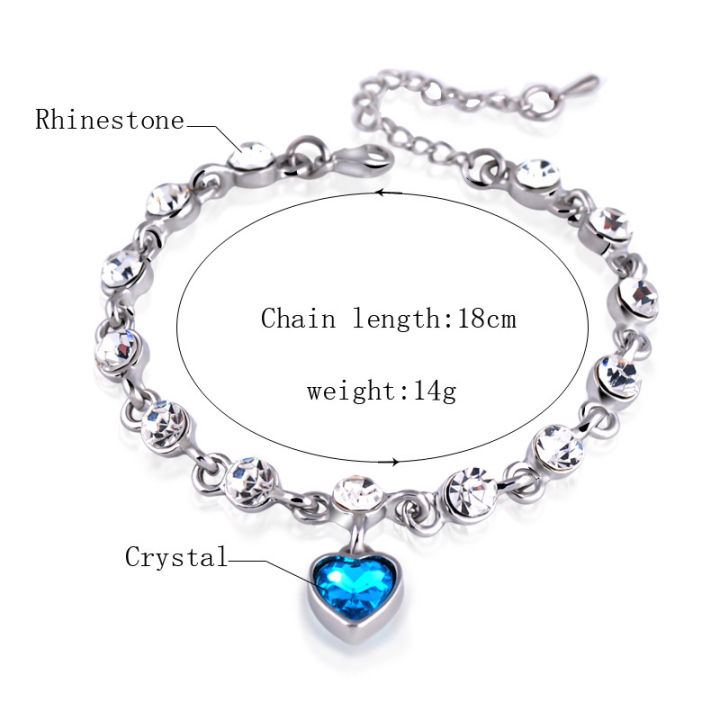 Crystal%20Rhinestone%20Heart%20Shape%20Light%20Blue%20Stone%20Bracelets%20for%20Girls%20Simple%20Stylish%20New%20Collection%202023%20-%20Fashionable%20Bracelet%20for%20Women%20Simple%20-%20Image%206