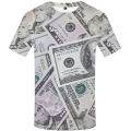 Dollar T Shirt Men Money Tshirts Gothic 3d Funny Interesting T Shirts Hip Hop Tshirt Cool Mens Clothing 2023 New Summer Top. 
