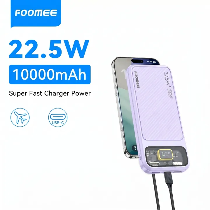 FOOMEE%20FP113%2022.5W%20Fast%20Charging%20Power%20Bank%2010000mAh,%20Ultra%20Slim%20Portable%20Charger%20with%20LED%20Display,%20Dual%20USB%20&%20Type-C%20Output%20for%20Phone,%20iPhone,%20Samsung,%20iPad%20-%20Image%202