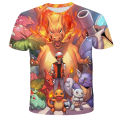 Pokemon Pikachu 3D Print T Shirt Cartoon Children T-Shirts Summer Kids Girls Tops Toddle Clothes BABY 4-14y.