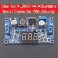DC DC Step Up XL6009 4A Adjustable Boost Converter DC 4.5-32v To 5-35v Power Supply Voltage Regulator Module With LED Display Voltmeter. 