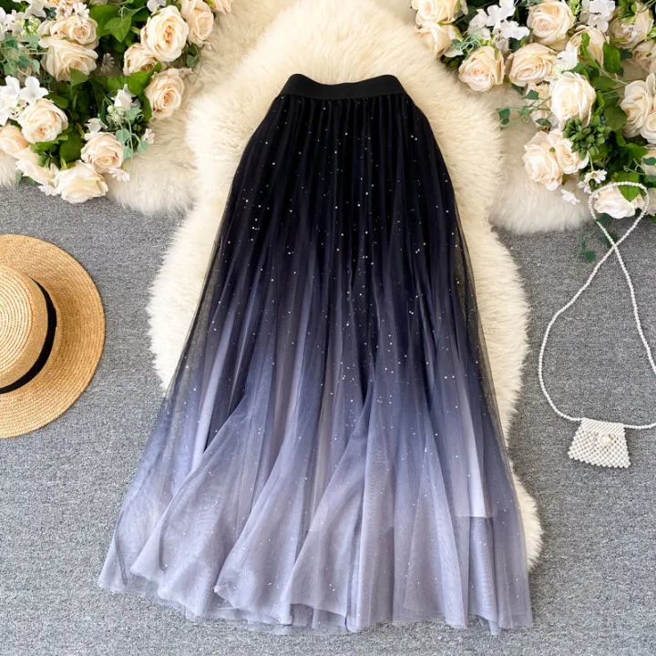 2022%20Summer%20Tulle%20Skirt%20Star%20Sequin%20skirt%20High%20Waist%20long%20Skirt%20Blue%20Evening%20Party%20Skirt%20Women%20falda%20sparkling%20skirt%20-%20Image%203
