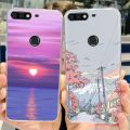 For Huawei Y7 Prime 2018 Case Luxury Painted Back Cover Clear Silicone Soft Fundas Phone Cases For Huawei Y7 Pro 2018 Back Cover.