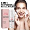 5-in-1 60ml Facial Cleanser Skin Cleansing Moisturizing Face Face Skin Wash Foam Cleanser Blackhead Remove Skincare Care F5B4. 