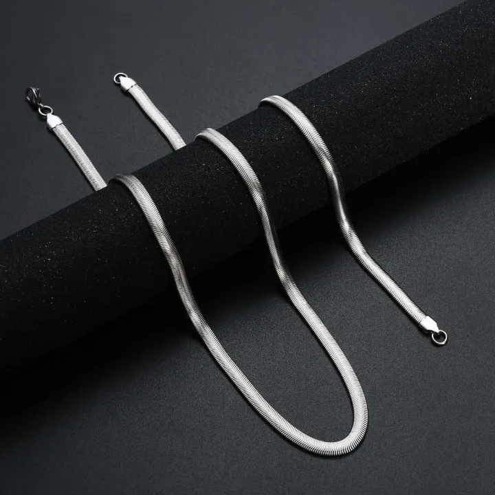 Stainless%20steel%20Snake%20Chain%20Necklace%20For%20Men%20Silver%20Snake%20Necklace%20-%20Image%205