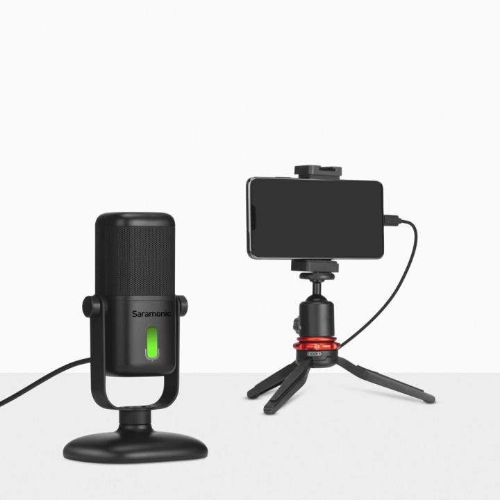 Saramonic%20SR-MV2000%20Large%20Diaphragm%20Professional%20USB%20Studio%20Microphone%20with%20Magnetic%20Tabletop%20Stand,%20Headphone%20Out%20and%20Multi-Color%20LED%20for%20Computers%20and%20Mobile%20Devices%20(SR-MV2000)%20-%20Image%205
