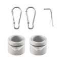 2 Pcs Flag Pole Rings Anti Wrap Flag Pole Clips Swivels 360° Rotating Flagpole Flag Mounting Rings 1 Inch. 