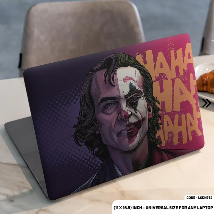 JOKER%20Half%20Face%20Laptop%20Skin%20&%20Laptop%20Sticker%20Waterproof%20Removable%20Sticker%20For%20Any%20Kind%20of%20Laptop%20-%20(10.5X15.5%20Inch)%20-%20LSKN752%20-%20Sticker%20Buster%20-%20Image%202