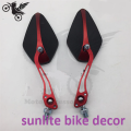 Universa Looking Glass For Motorcycle, Rearview Mirror Metal Body 2 Pis. Model 1106 Red. 