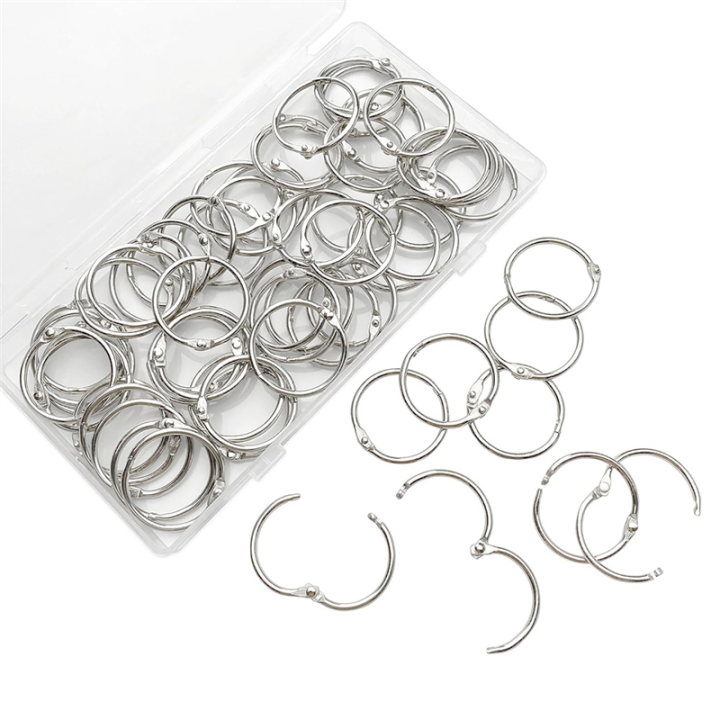 Loose Leaf Binder Rings 1-Inch Office Book Rings, Metal Book Rings