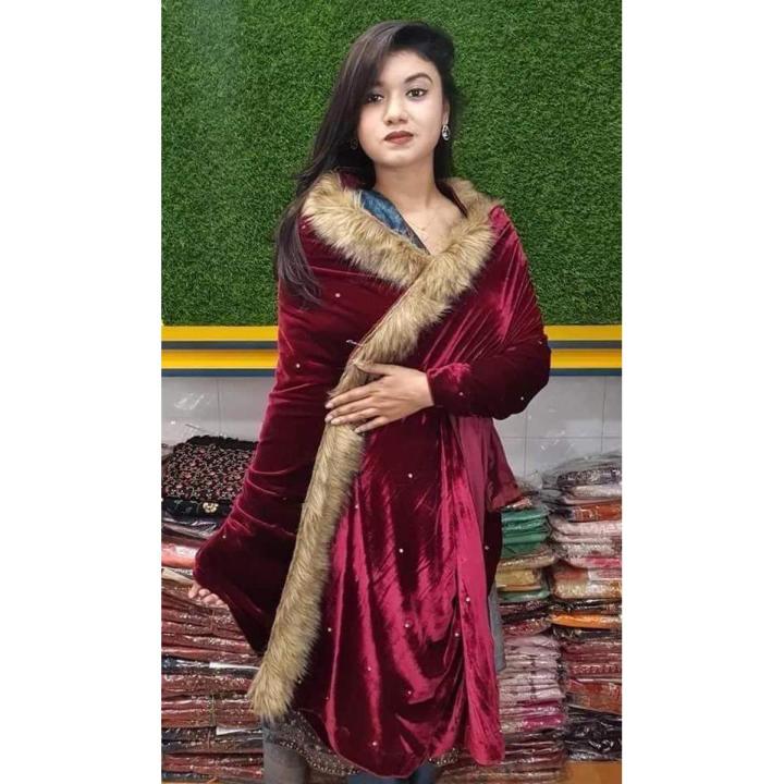 Indian Good Quality Velvet Ladies Shawls