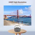 YG230 LED Projector Cost-efficient LED Projector 1080P High Resolution Projector with Built-in Speaker AU Plug. 