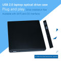 Slim USB 2.0 12.7mm IDE To External CD DVD Optical Drive Enclosure Case Laptop Laptop Optical Drive External Box. 