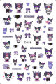 New Cartoon Kuromi Nail Decals Stickers For Nails Sanrio Series Hello Kitty Melody Nail Stickers Nail Art Accessories.