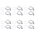 12Pcs Tri-Clamp Steel Single Pin Heavy Duty Tri Clamp with Wing Nut for Ferrule TC with Silicone Gasket 2 Inch. 