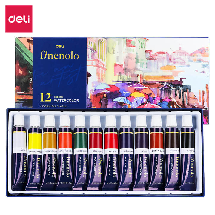 Deli EC19-12 Finenolo Watercolor 12ml 12 Color