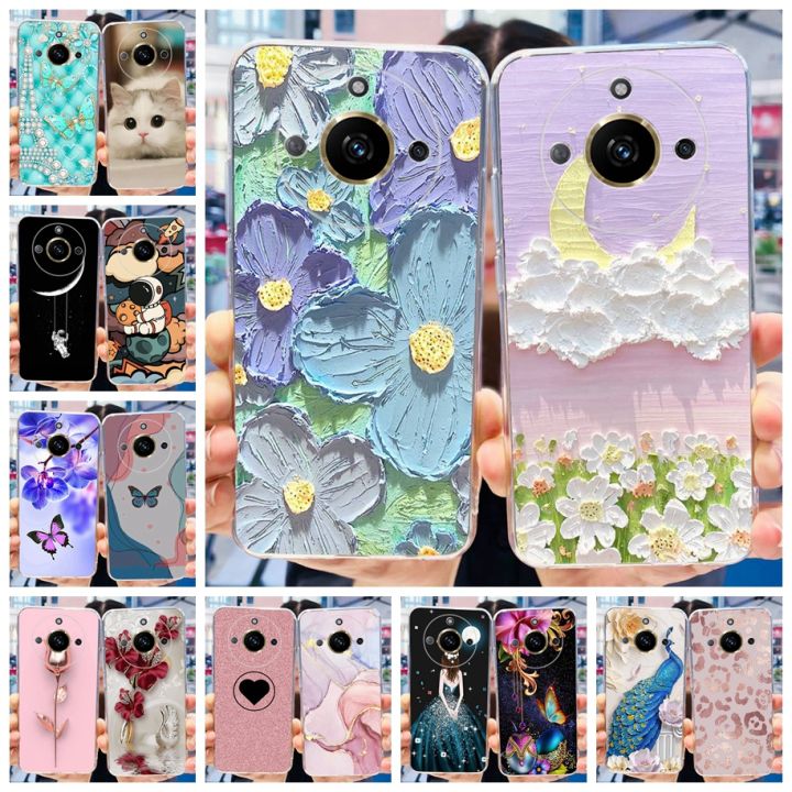 For Realme 11 Pro Plus Case RMX3740 RMX3741 Phone Cover Fashion Flower ...