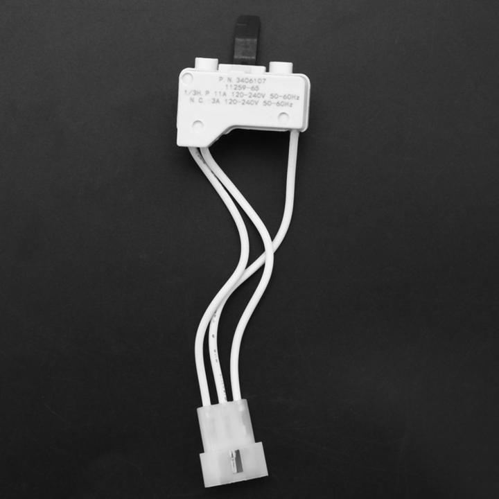 Whirlpool Dryer Door Switch – 3406107, 3-Piece Set – Fits Kenmore, KitchenAid, Roper