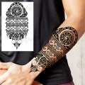 Large Totem Temporary Tattoos For Men Women Realistic Maori Dragon Thorns Tattoo Stickers Arm Body Waterproof Tatoos Tribal. 