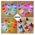 Colorful luminous butterfly small night lamp flash simulation butterfly lamp Encounter. 